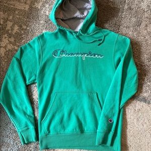 Green Champion Logo Hoodie